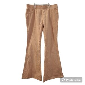Forever 21 size XL light pink wide leg corduroy elastic waist pants